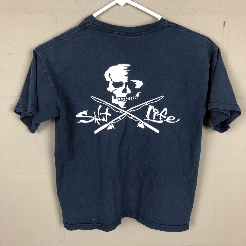 Salt Life Boys T-shirt Size M Blue DQ29